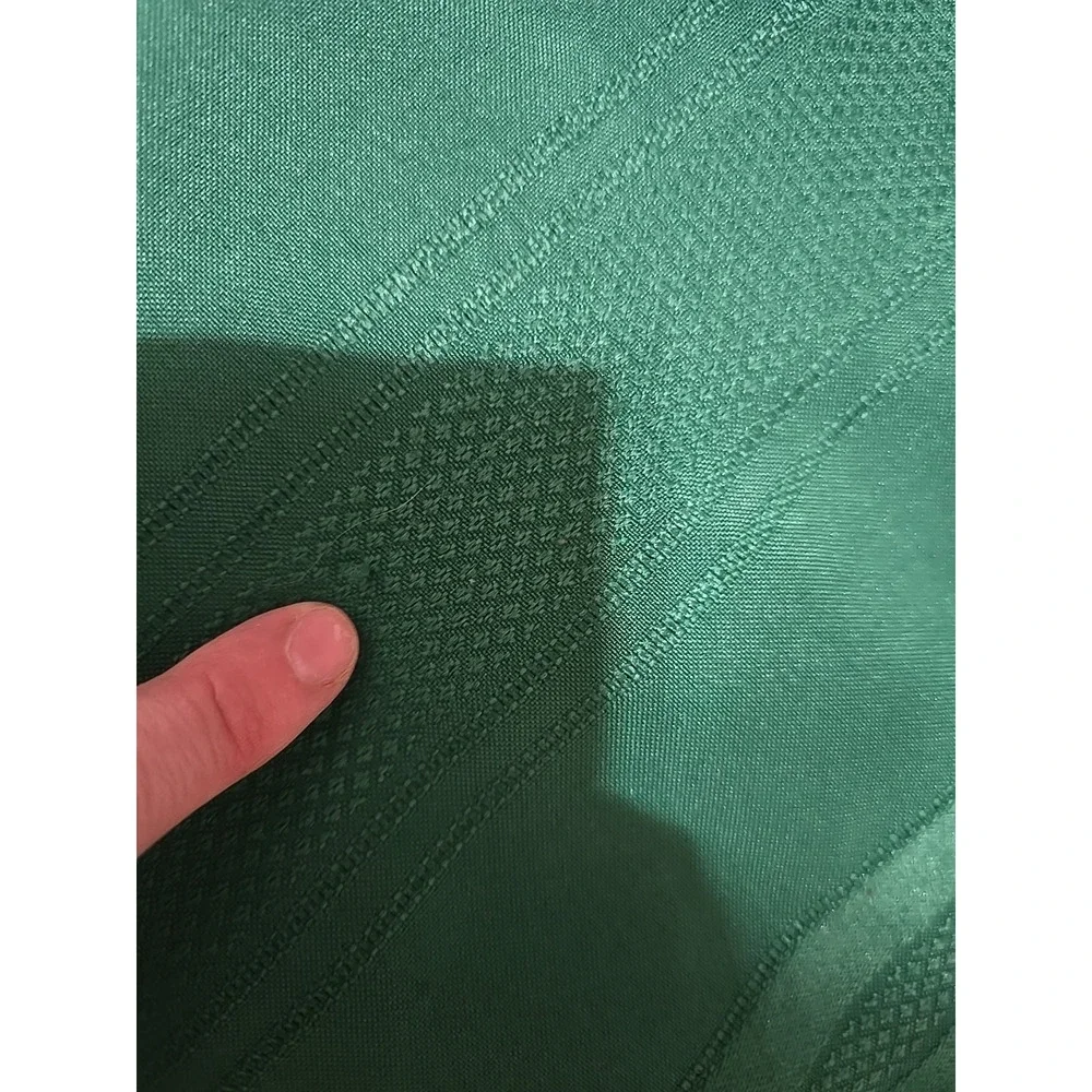 Vtg Green Striped Retro‎ Classic Kitchen Dining Decor Oval Tablecloth 82